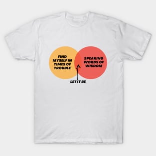 Venn Diagram: Songtext Let it be T-Shirt